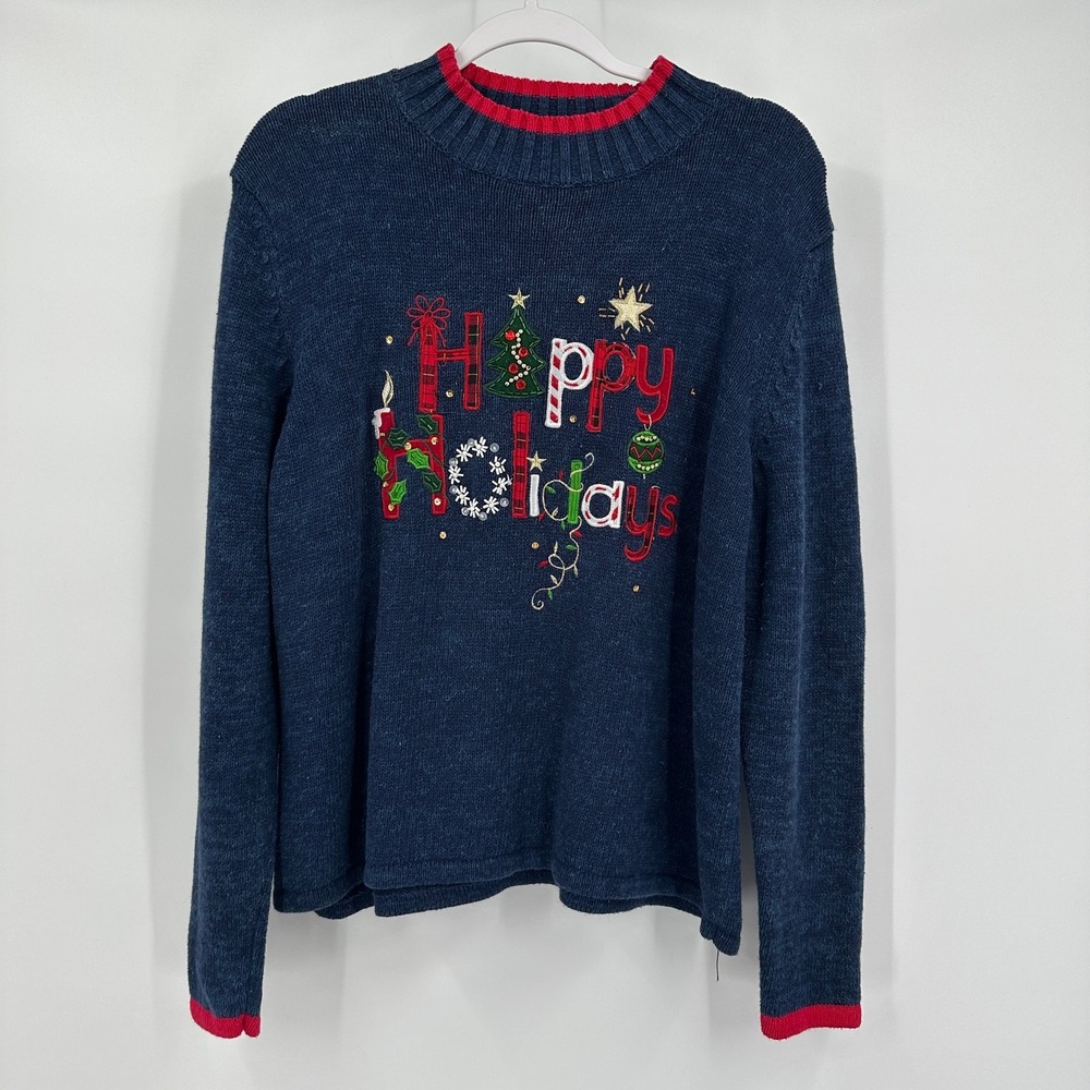 Tiara International Womens Christmas Sweater Sz XL Teacher Grandma Holiday Party